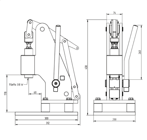 Фото товара "RIV2100  Пресс ручной механический для установки запрессовочного крепежа (усилие 1,6 т)"