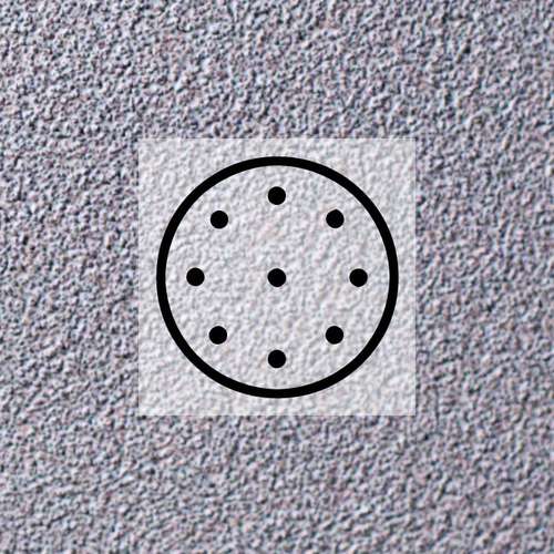 Фото товара "Q.SILVER Шлифовальный диск, латексная бумага, оксид алюминия, 150 мм, 9 отверстий, Р500"