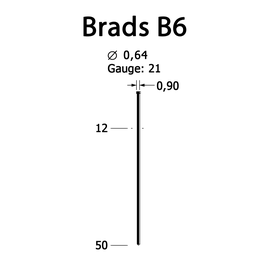 Микроштифт крепежный B6/50 мм (120/10)